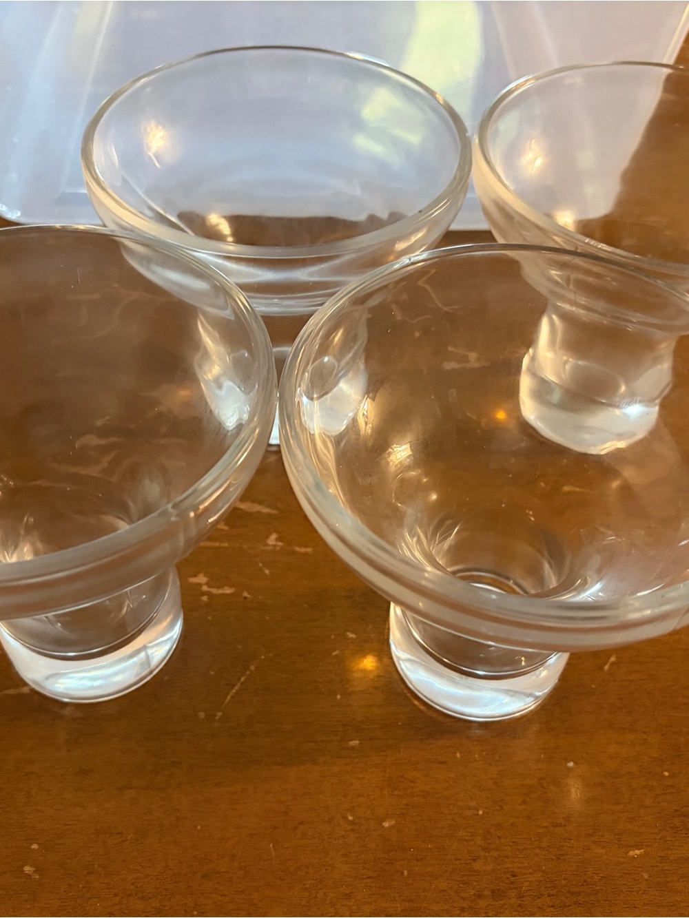 Set of 4 Clear Stemless Margarita glasses- Elegant Clear Finish